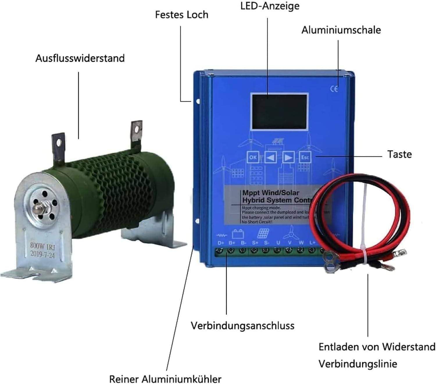 6000W-14000W Wind Solar Hybrid Charge Controller with Dump Load for max 14000W Wind Turbine Generator 14000W Solar Panel 12V 24V Battery Auto MPPT Charge Boost ,10000W-14000W-24V