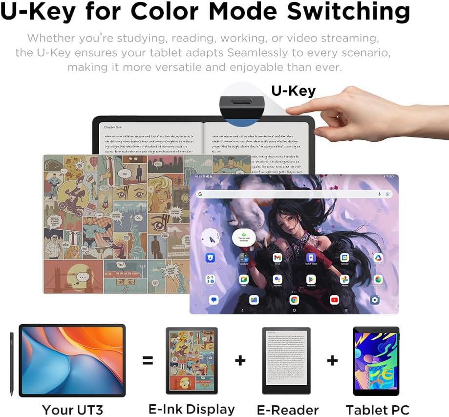 UGEE Pad 8GB+256GB Fun Drawing Pad,14.25''Standalone Drawing Tablet with No Computer Needed,2.4K Ultra HD Large Screen with Full-Laminated Screen,Android 14 ipad Drawing Stand for 10000mAh+27W Battery