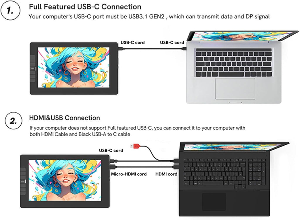 VEIKK VK1200V2 Drawing Tablet with Screen,11.6 Inch Full-Laminated Graphics Drawing Monitor,Upgraded 16384 Pressure Sensitivity, 2 Styluses, 120% sRGB,Graphics Tablet for PC Mac Linux Windows