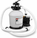 XtremepowerUS 16' Sand Filter, 3/4HP Pool Pump 3,100 GPH with Programmable Timer up to 15,000 Gallons for Above Ground Swimming for Crystal-Clear Pool