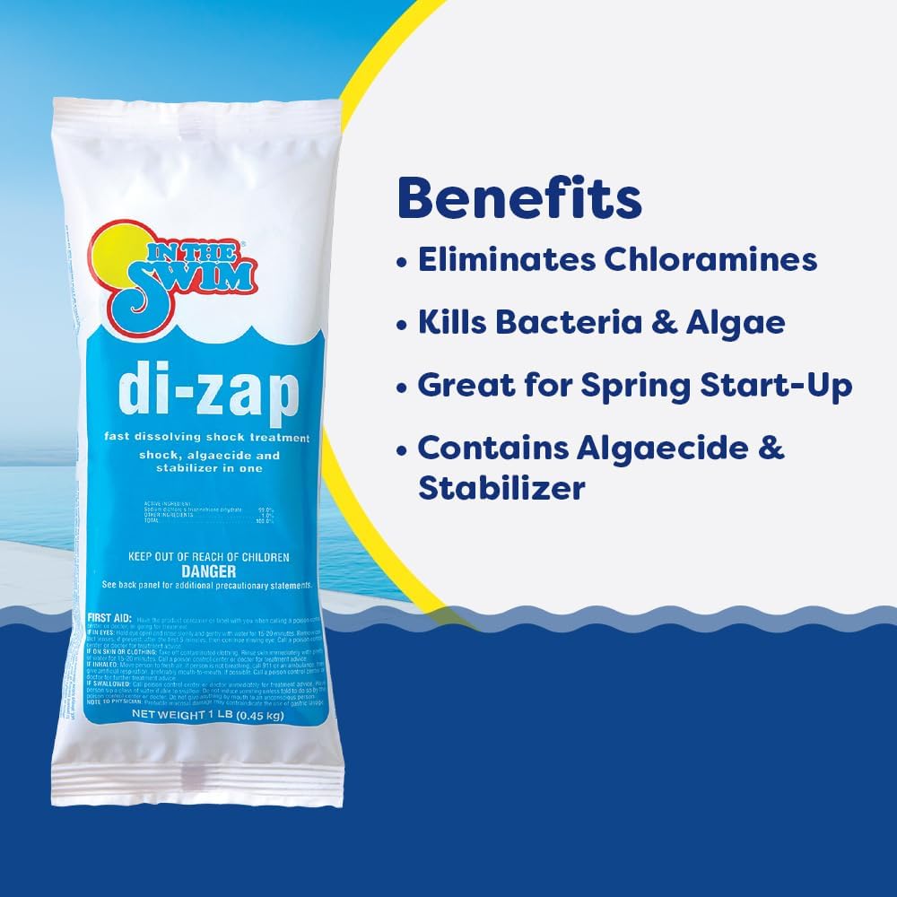In The Swim Opening Kit and Chlorine Bundle - Pre-Measured Opening Kit for Easy Use - (2) 50 Pound Bucket of 3-Inch Stabilized Chlorine Tablets - for Inground and Above Ground Pools Up to 35,000