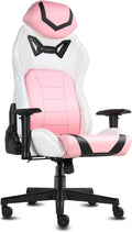 Modern-Depo Ergonomic Gaming Chairs for Adults with High-Density Memory Foam | Swivel Comfortable Office Chair, Big and Tall Video Game Chair, High Back Computer Chair for Home, Office, Pink White