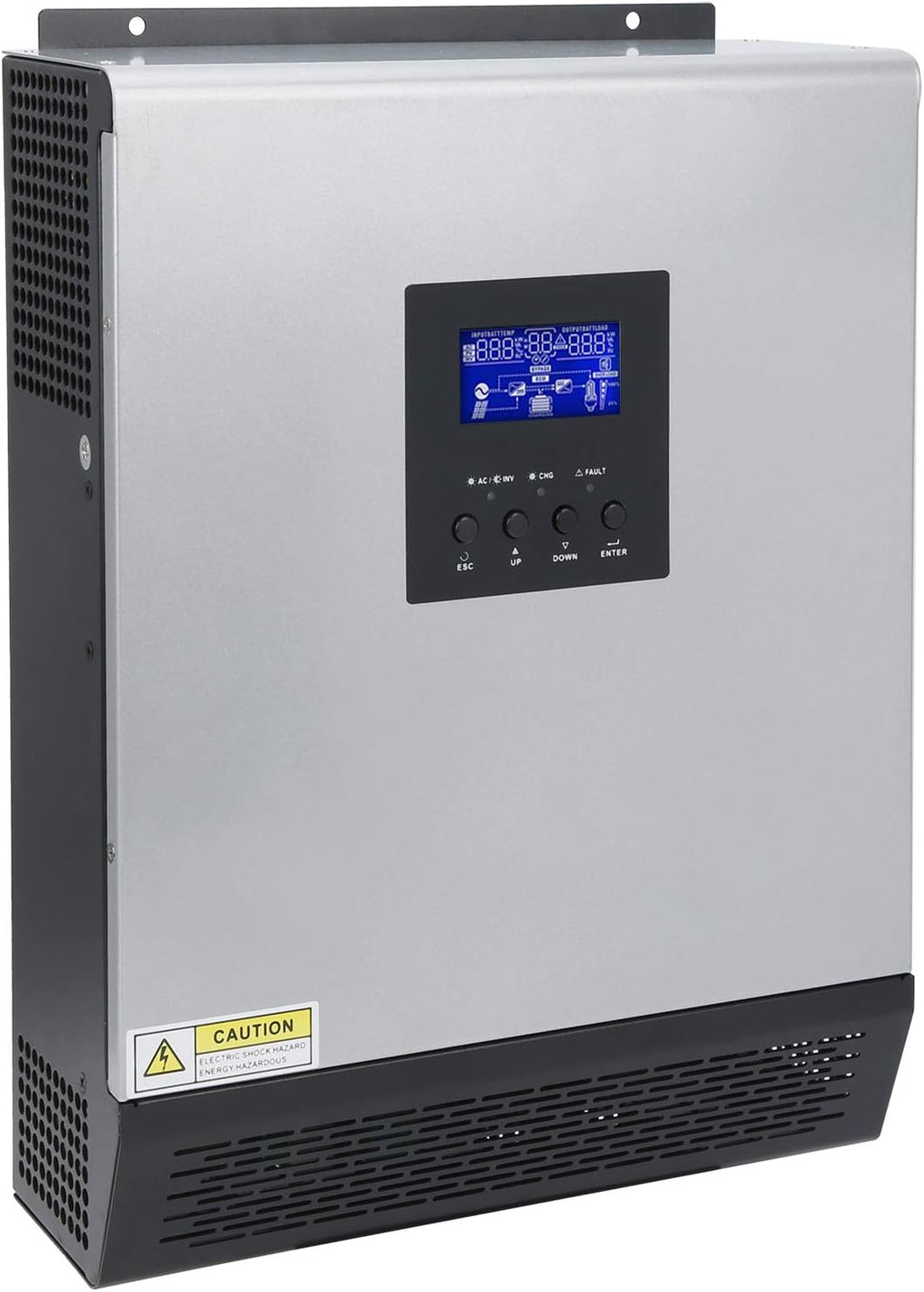 Solar Inverter 3KVA 2400W Pure Sine Inverter with 50A Solar Controller for Home, Off-Grid and Remote Areas, Support Utility/Generator/Solar
