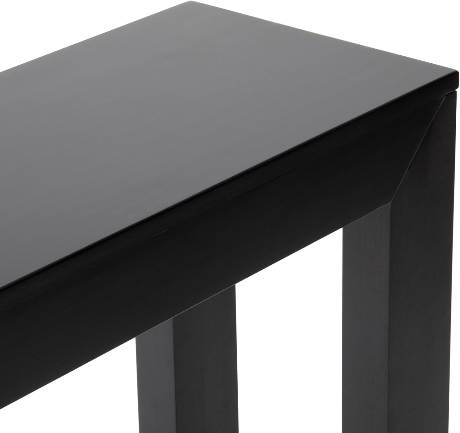Plank+Beam Modern Solid Wood Console Table, 56 Inch, Sofa Table, Narrow Entryway Table for Hallway, Behind the Couch, Living Room, Foyer, Easy Assembly, Black