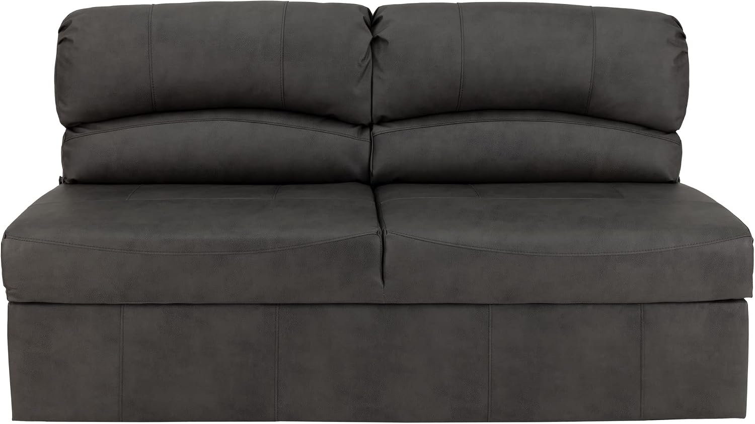 RecPro Charles RV Jackknife Sofa | Love Seat | Sleeper Sofa | Length Options 62', 68', 72' | 11' Legs and Hardware Included (62 Inch, Gunmetal)