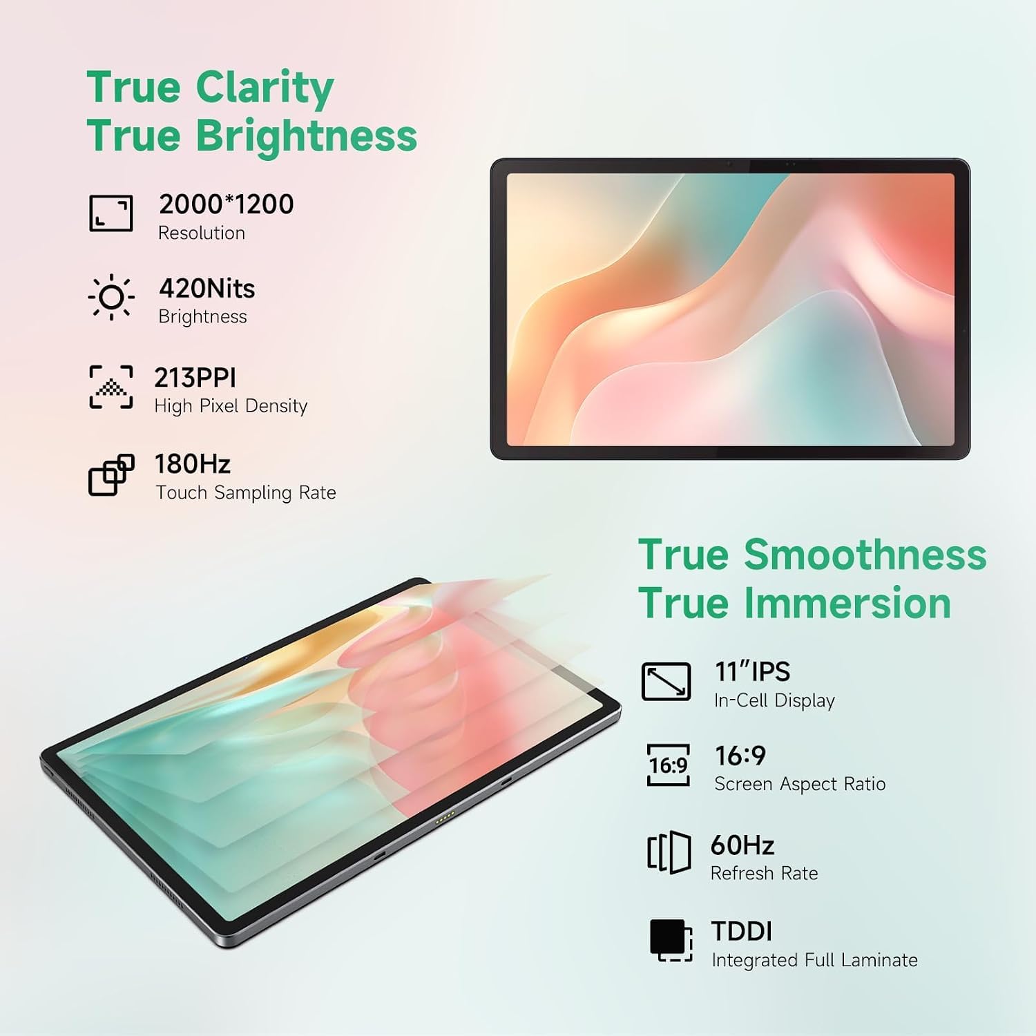 LincPlus T4 Tablet with USI 2.0 Stylus Pen & Magnetic Holder, Android Tablet 11 inch 2K IPS Display, MediaTek Helio G99, 12GB RAM 128GB ROM, 8100mAh Battery, Dual Camera, Quad Box Speakers