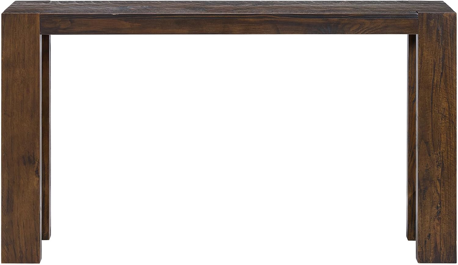Alaterre Furniture Classic Solid Wood Console Table - 56 Inch Modern Farmhouse Entryway Table - Easy Assembly Living Room Furniture for Behind The Couch, Entryway, or Hallway (Brown)