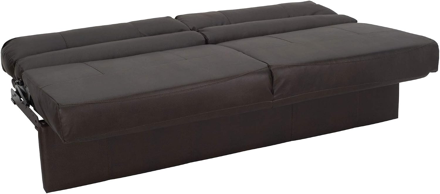 RecPro Charles RV Jackknife Sofa | Love Seat | Sleeper Sofa | Length Options 62', 68', 72' (68 Inch, Chestnut)