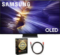 Samsung 55 inch OLED 4K S90F Vision AI Smart TV (2025) (Renewed) Bundle with Deco Gear 6FT HDMI 2.0 Cable and CPS Exclusive 26 Month Protection Pack (BEACH-CPS-26M2000)