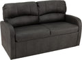 RecPro Charles 65' Jack Knife RV Sleeper Sofa with Arms | RV Furniture | Zero Wall Hugger (Gunmetal)