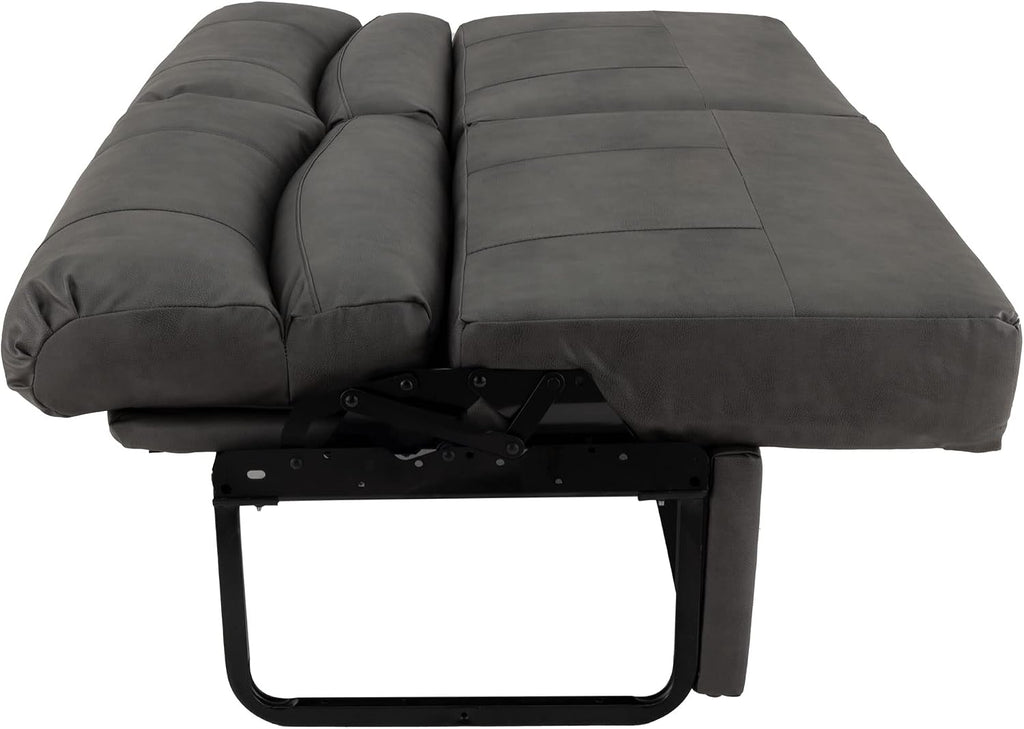 RecPro Charles RV Jackknife Sofa | Love Seat | Sleeper Sofa | Length Options 62', 68', 72' (72 Inch, Gunmetal)