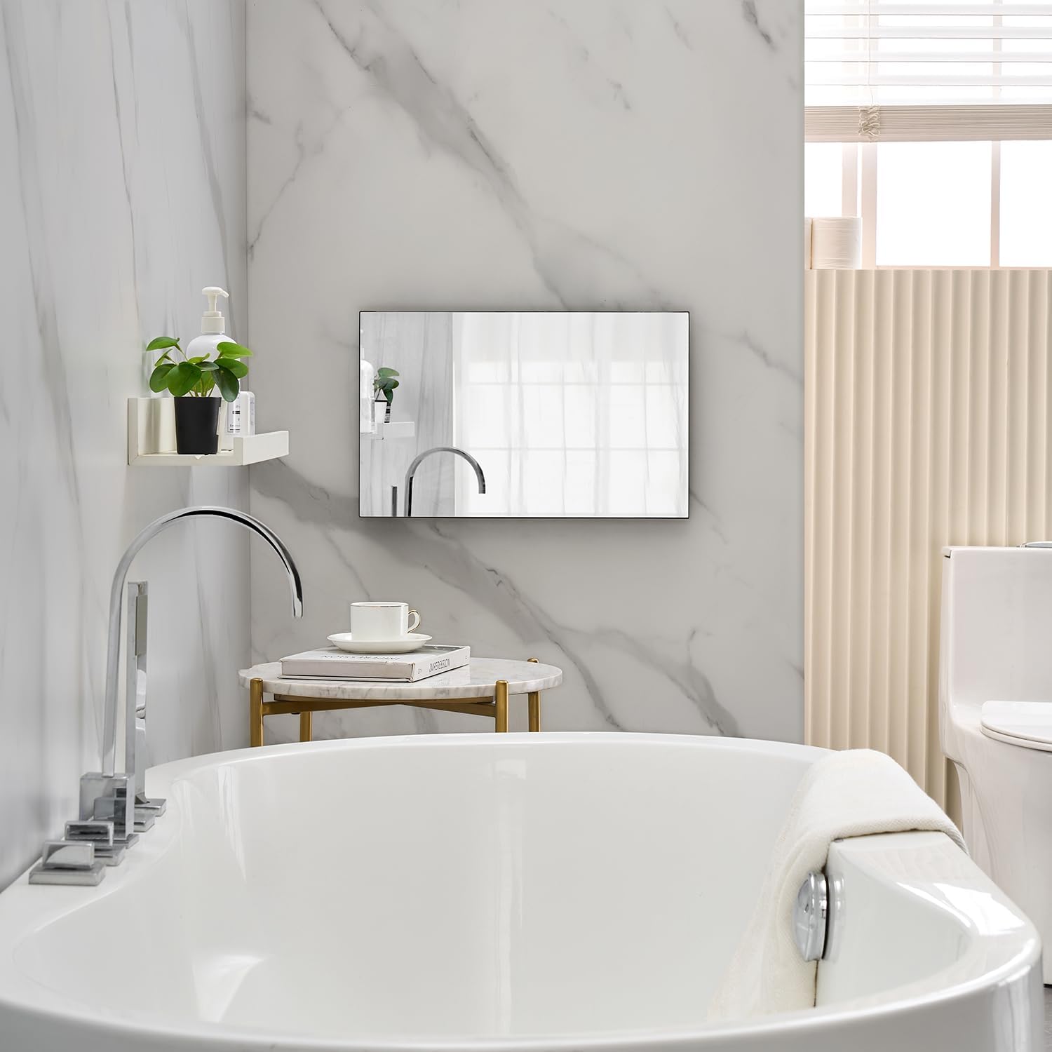 24inch Smart Mirror Bathroom TV webOS 1080P Waterproof with Integrated HDTV(ATSC) Tuner, Built-in Speakers, Wi-Fi and Bluetooth,HYM24A-0BLSWEB64 Model 2026