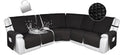 HDCAXKJ 100% Waterproof Reclining Sectional Couch Covers L Shape Recliner Sofa Cover Washable Quilted Soft Pet Dog Corner Recliner Slipcovers with Pockets (5 Seat and 1 Middle Console, Black)