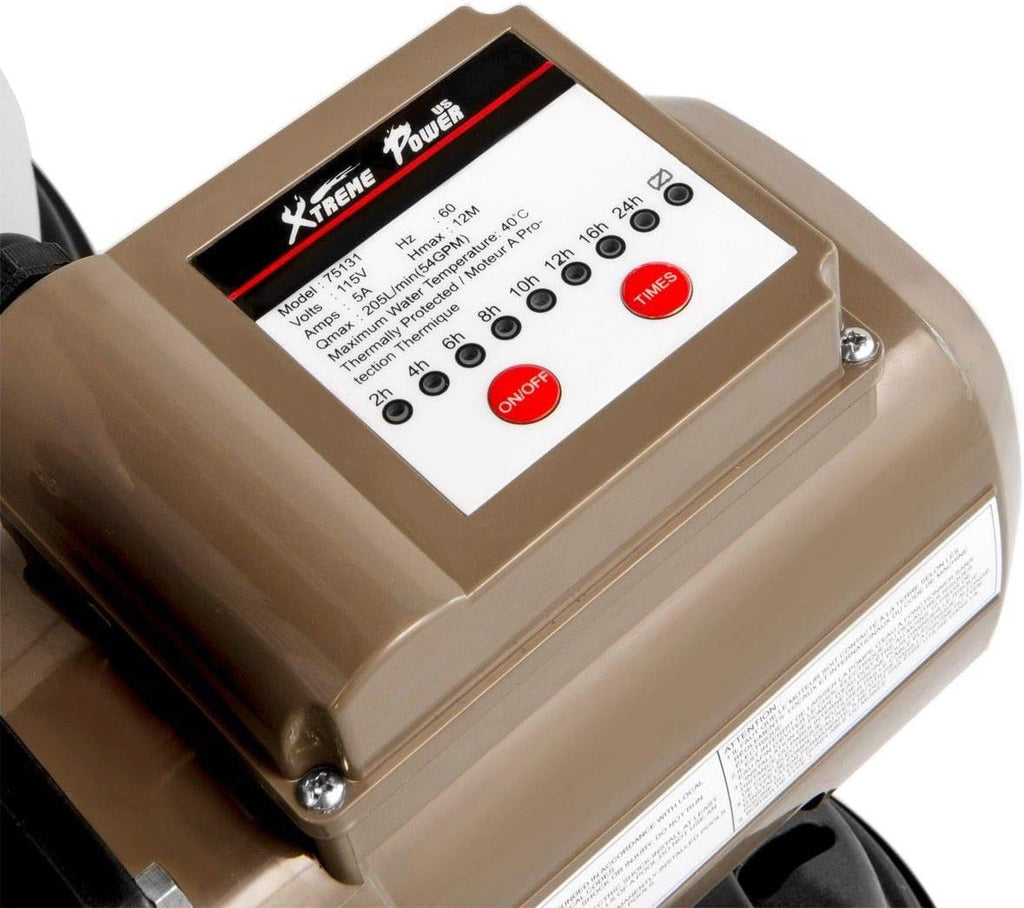 XtremepowerUS 16' Sand Filter, 3/4HP Pool Pump 3,100 GPH with Programmable Timer up to 15,000 Gallons for Above Ground Swimming for Crystal-Clear Pool