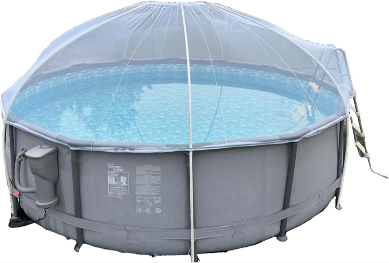 Pool Net Dome for 16' to 18' Round Above Ground Pools | 6 of 7 Parts Included. NOT Included are THE Poles Made of Inexpensive PVC Pipe to BE Purchased BY Customer.