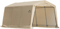 ShelterLogic Peak Style Roof Instant Garage Carport Car Canopy with Steel Frame and Waterproof UV-Treated Cover