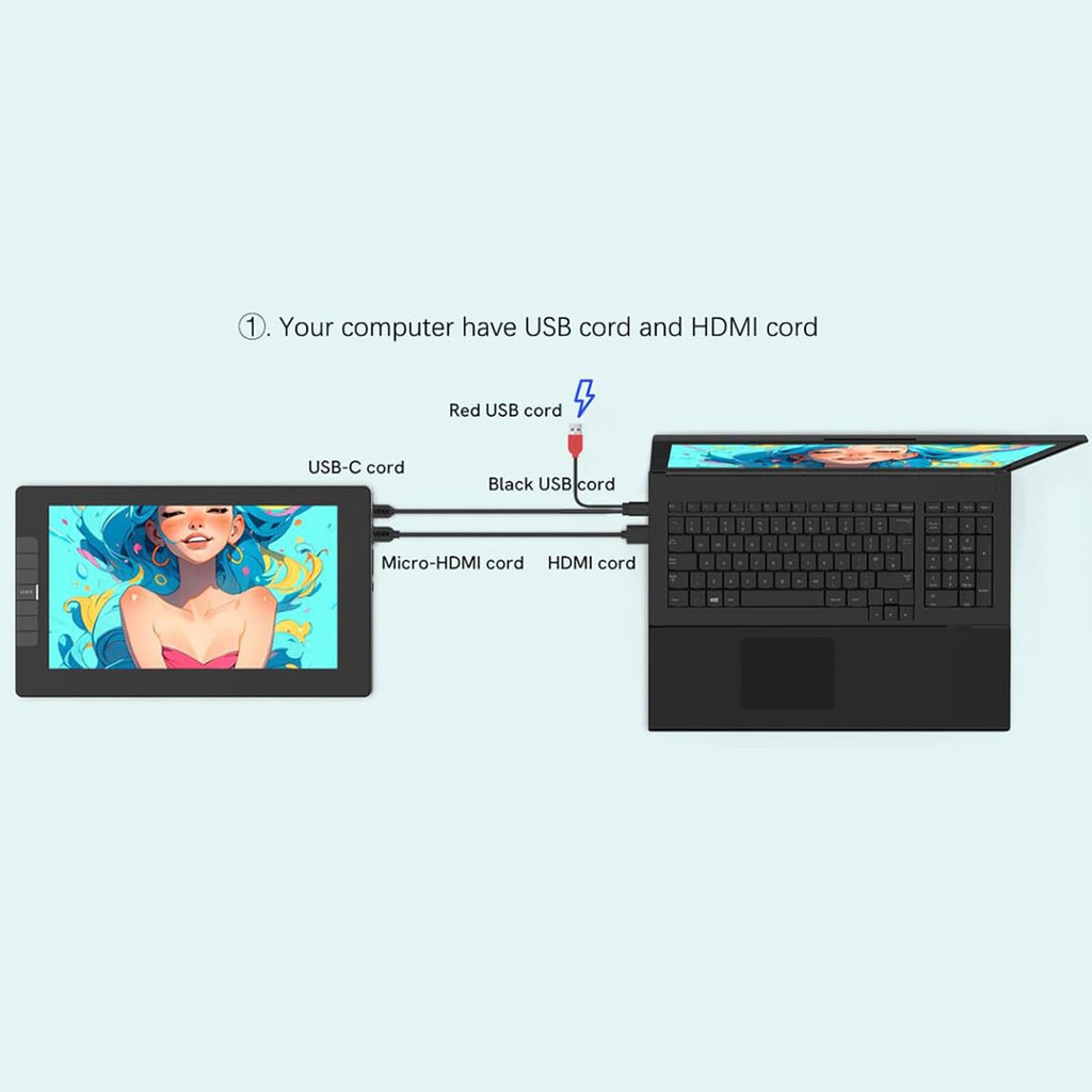 VEIKK VK1200 Drawing Tablet with Screen,11.6 inch Full-Laminated Screem Drawing Monitor with 6 Shortcut Keys and 8192 Levels Battery Free Stylus Pen,Compatible with Windows/Mac/Linux