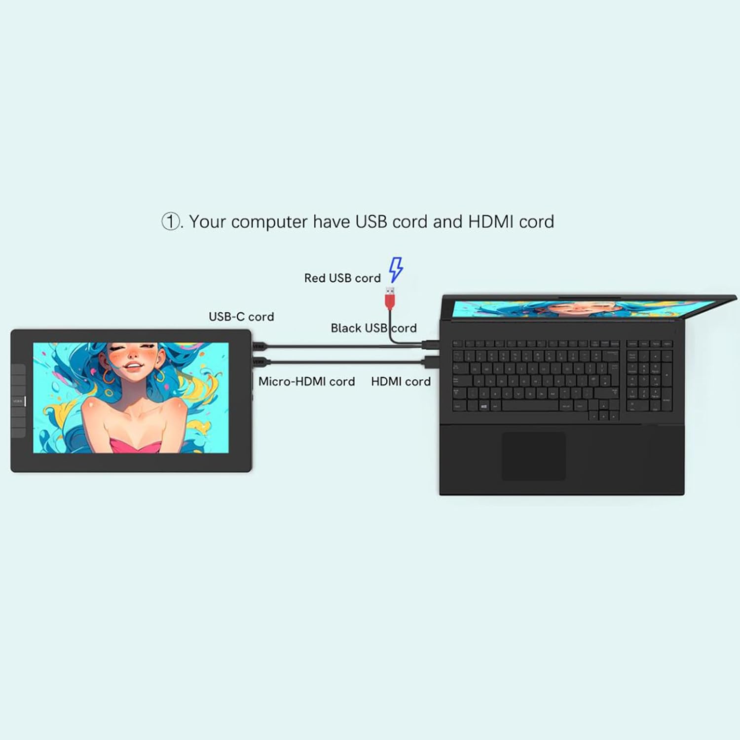 VEIKK VK1200 Drawing Tablet with Screen,11.6 inch Full-Laminated Screem Drawing Monitor with 6 Shortcut Keys and 8192 Levels Battery Free Stylus Pen,Compatible with Windows/Mac/Linux