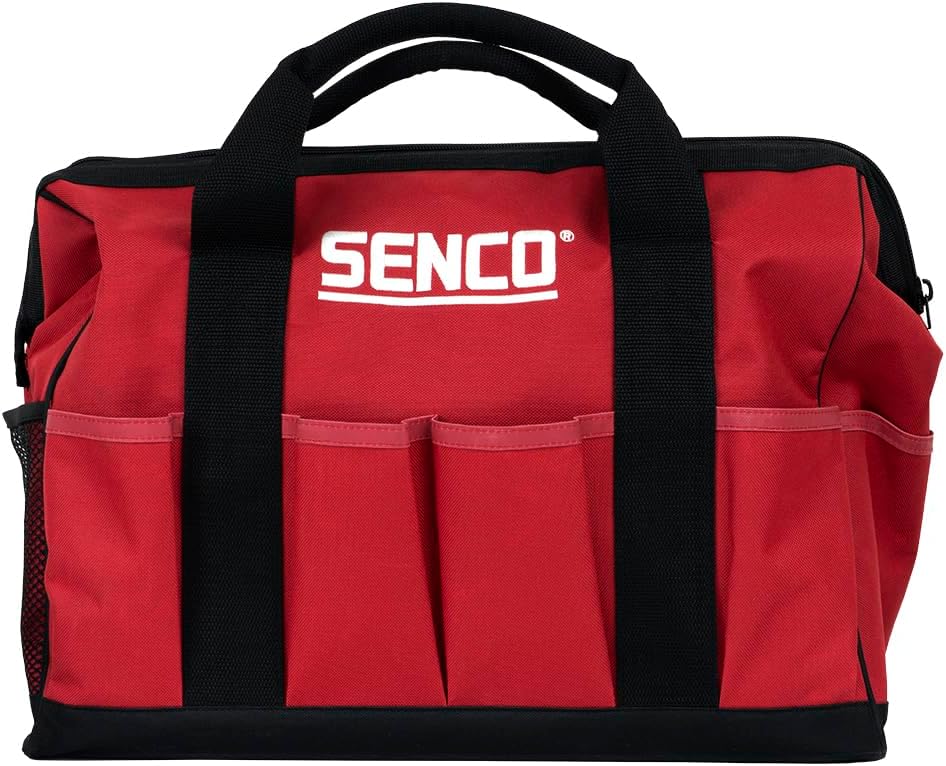 SENCO Pneumatic 4 Piece Finish Kit Includes 3 Air Powered Tools for Finish & Trim Projects: 15 GA finish nailer, 18 GA brad nailer, 18 GA stapler, and storage bag (10S0001N)