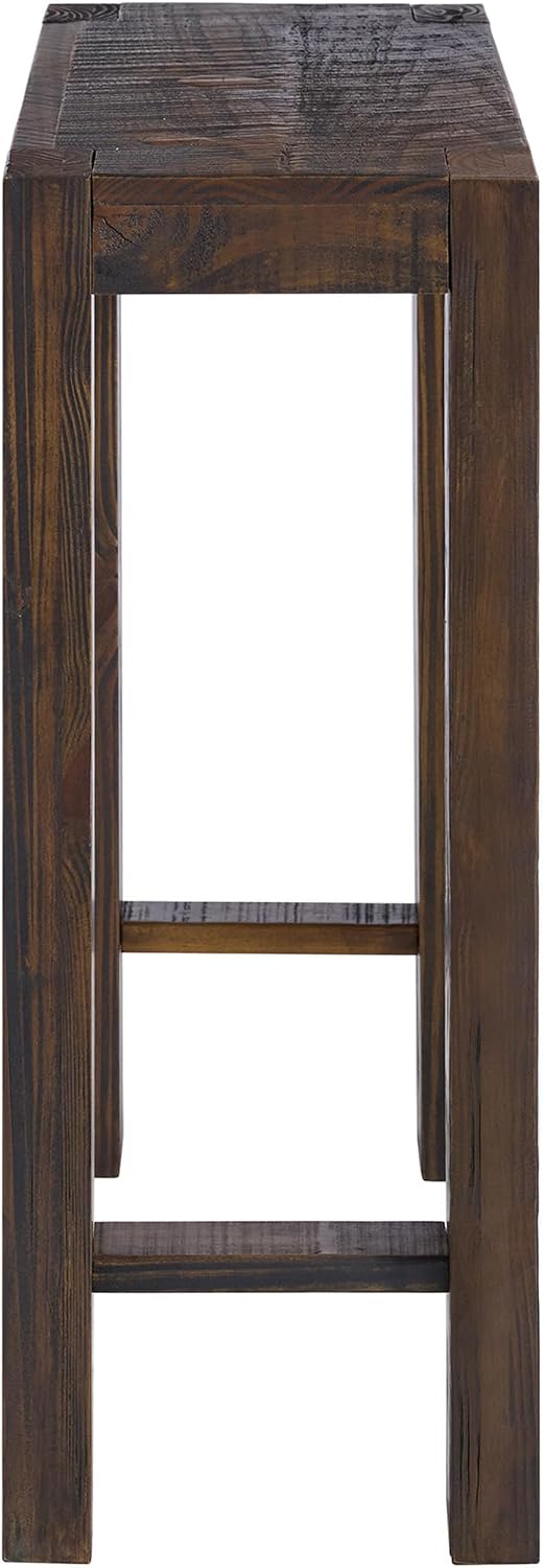 Alaterre Furniture Classic Solid Wood Console Table - 36 Inch Modern Farmhouse Small Entryway Table - Easy Assembly Living Room Furniture for Behind The Couch, Entryway, or Hallway (Brown)