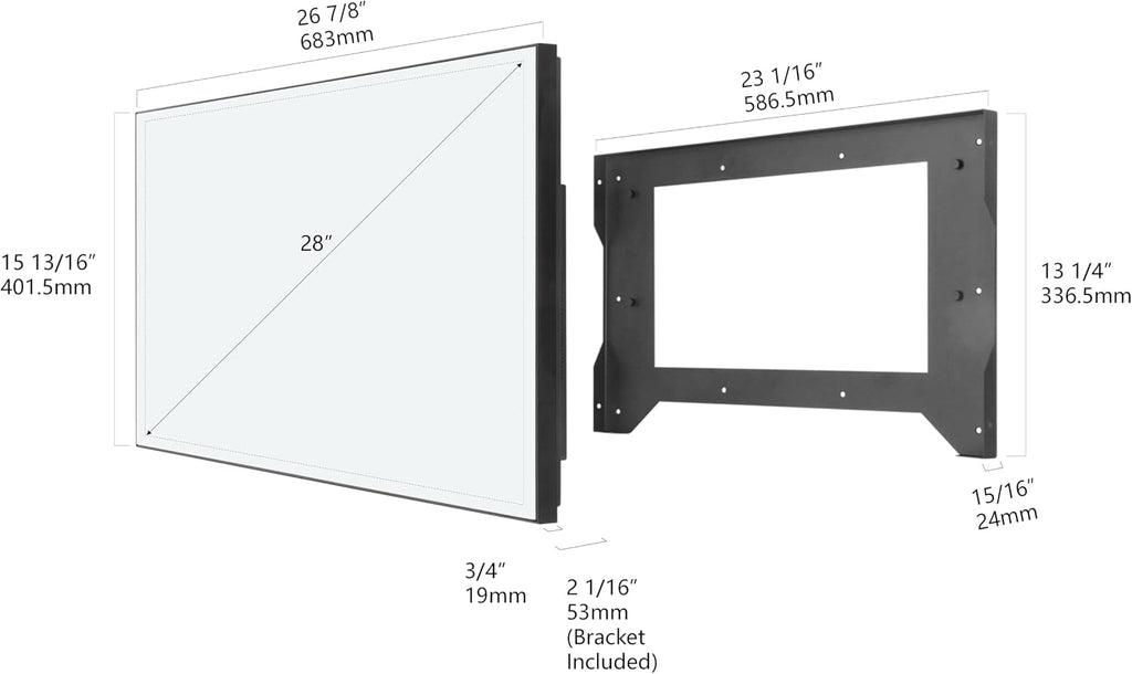 28 inches Smart Mirror for Bathroom, 4K UHD, IPX6 Waterproof, ATSC DTV Television, Voice Control with Wi-Fi & Bluetooth, 2026 Model