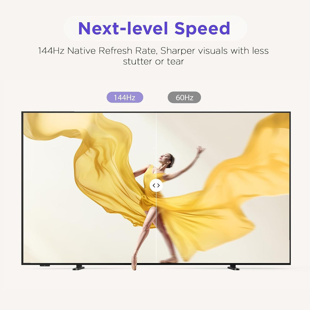 iFFALCON 65-Inch Class QLED 4K Smart TV, Ultra-Slim Picture Frame TV, 144Hz, HDR, Art Mode w/AI Art, Wide Color Gamut, Dolby Vision IQ, Dolby Atmos, Google Assistant Voice Remote(65F75, 2025 Model)