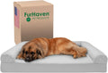 Furhaven Memory Foam Dog Bed for Large Dogs w/ Removable Bolsters & Washable Cover, For Dogs Up to 125 lbs - Quilted Sofa - Silver Gray, Jumbo Plus/XXL