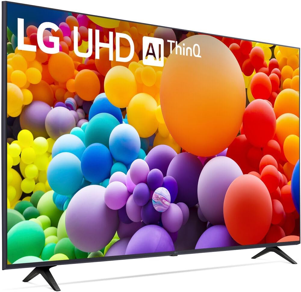 LG 55UT7570PUB 55-Inch UT75 Series LED Smart TV 4K (2024) Bundle with Deco Mount 37'-100' TV Wall Mount + Tech Smart USA Premiere Movies Streaming +6-Outlet Surge Adapter & More