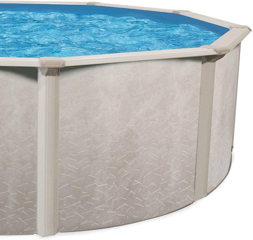Aquarian Phoenix Round Above Ground Swimming Pool Only, 15' x 52' - Steel Frame with Galvanized Walls, Easy DIY Assembly for Outdoor or Backyard Setup, Accessories Sold Separately