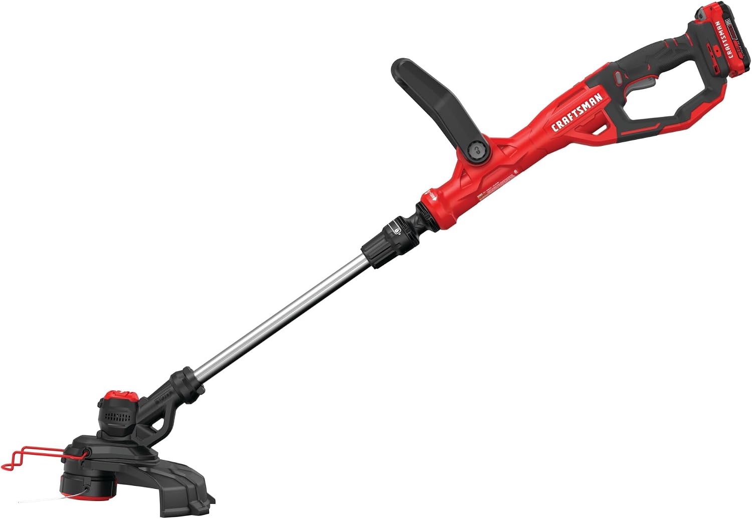 CRAFTSMAN V20 Weed Wacker Cordless String Trimmer and Edger, Weed Eater Includes 2.0 Ah Battery and Charger, Lightweight, Extended Runtime, 2 Speed (CMCST900D1)