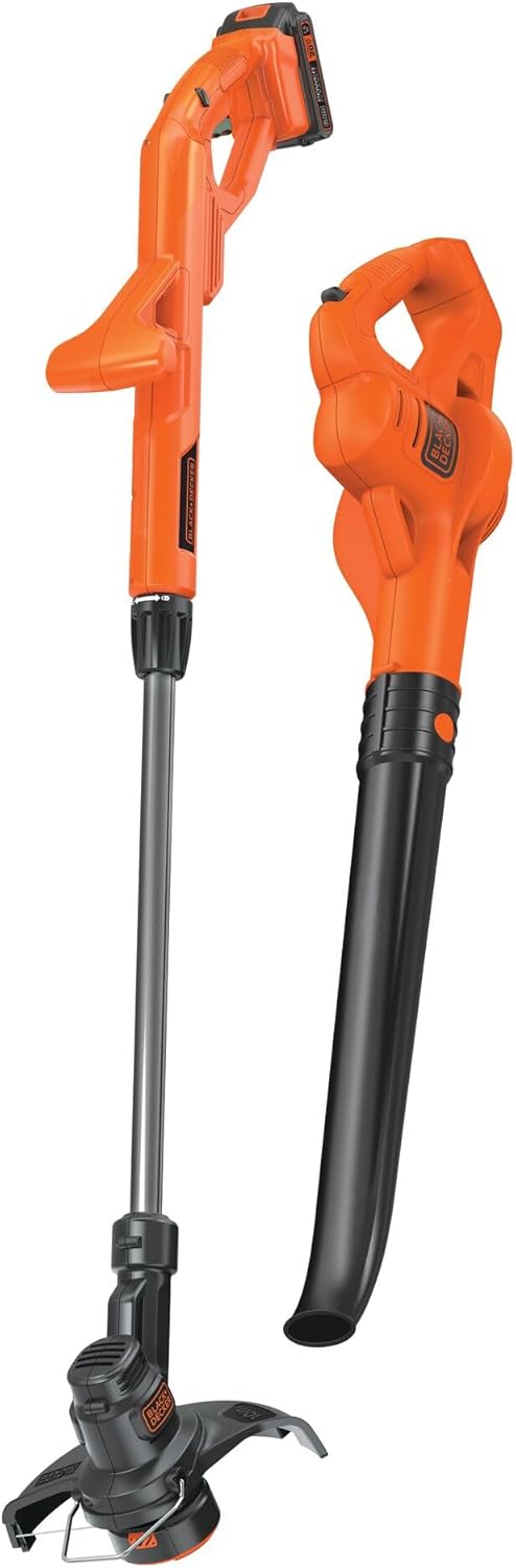 BLACK+DECKER 20V MAX* String Trimmer / Edger and Sweeper Combo Kit, 10-Inch (LCC221)