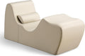 Zinus Lotus Zero Gravity Chaise Lounger, Foam Recliner for Living Room, Ergonomic Positioning for Better Relaxation, Pillow Included, No Assembly, Oatmeal