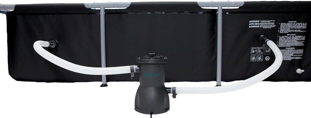 Lark 9' x 24' Square Metal Frame Above Ground Pool with 530 Gallon Filtration Pump