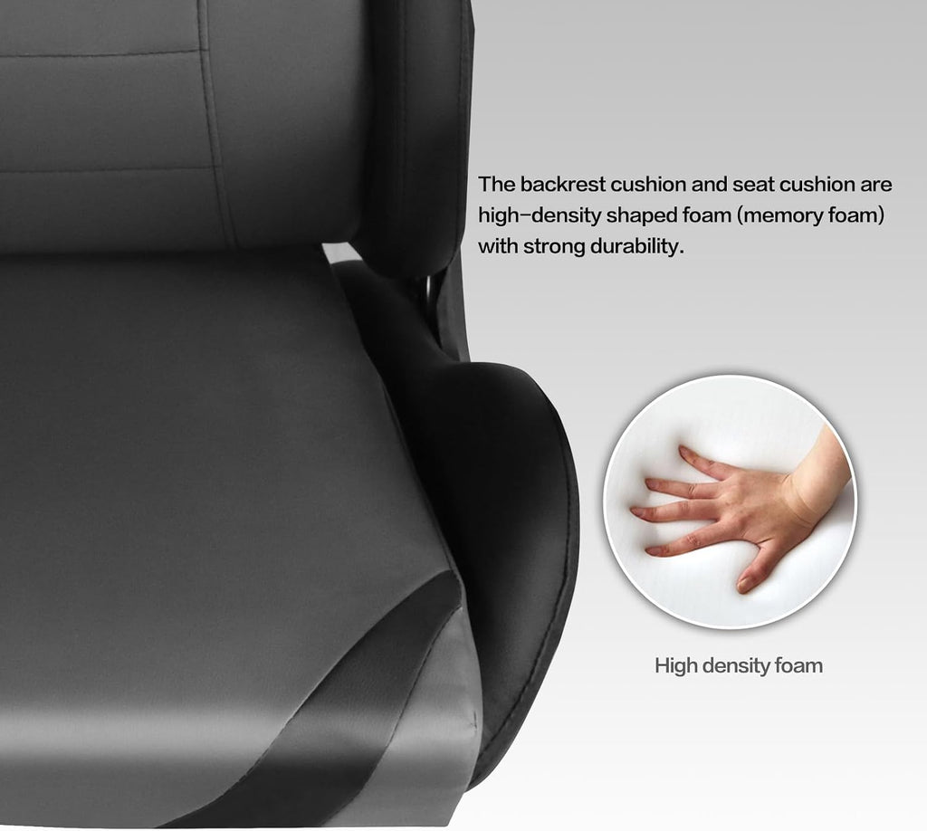 Modern-Depo Ergonomic Gaming Chairs for Adults with High-Density Memory Foam | Swivel Comfortable Office Chair, Big and Tall Video Game Chair, High Back Computer Chair for Home, Office, Grey Black
