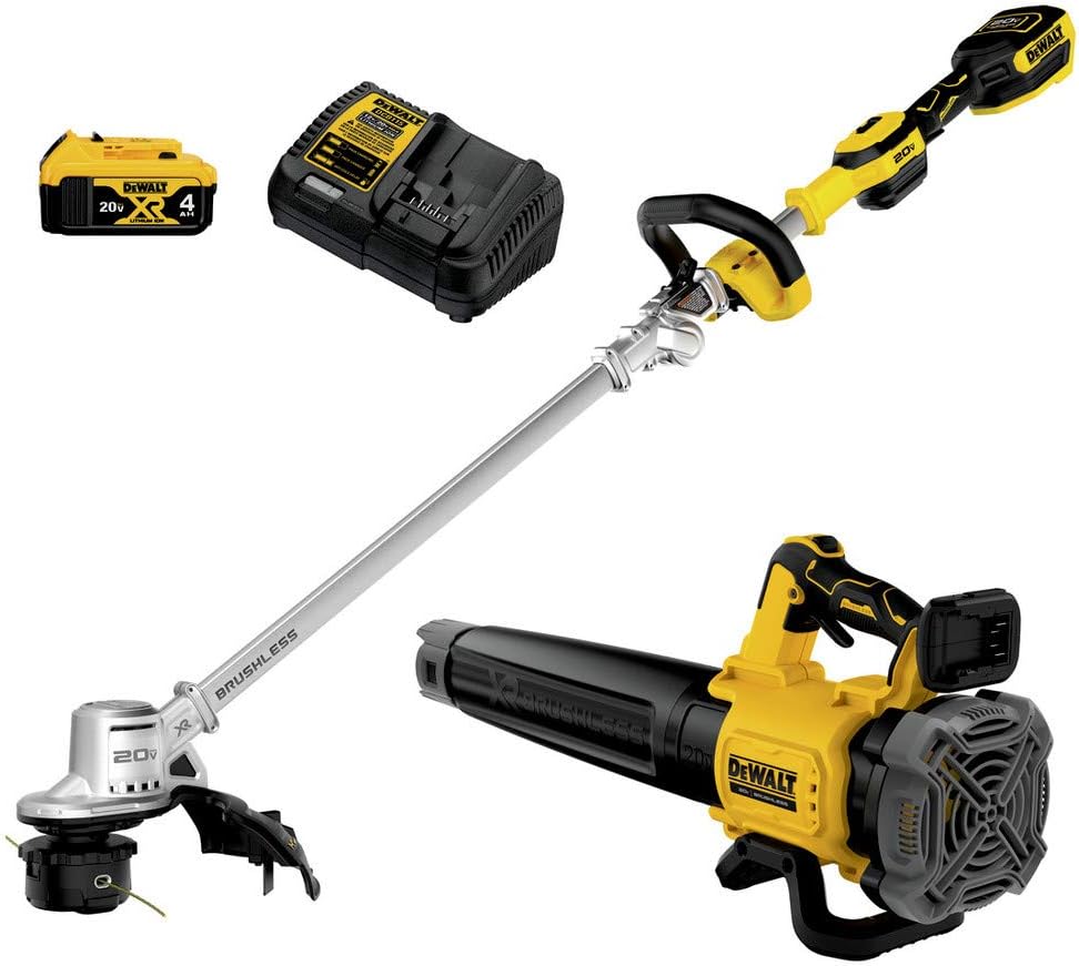 DEWALT 20V MAX String Trimmer & Leaf Blower Kit, Cordless, Battery & Charger Included (DCKO222M1)
