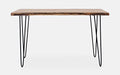 Jofran Solid Acacia Wood Sofa Table 50 Inch with Iron Legs, Contemporary Console Table for Living Room Entryway, Narrow Accent Table, Natural