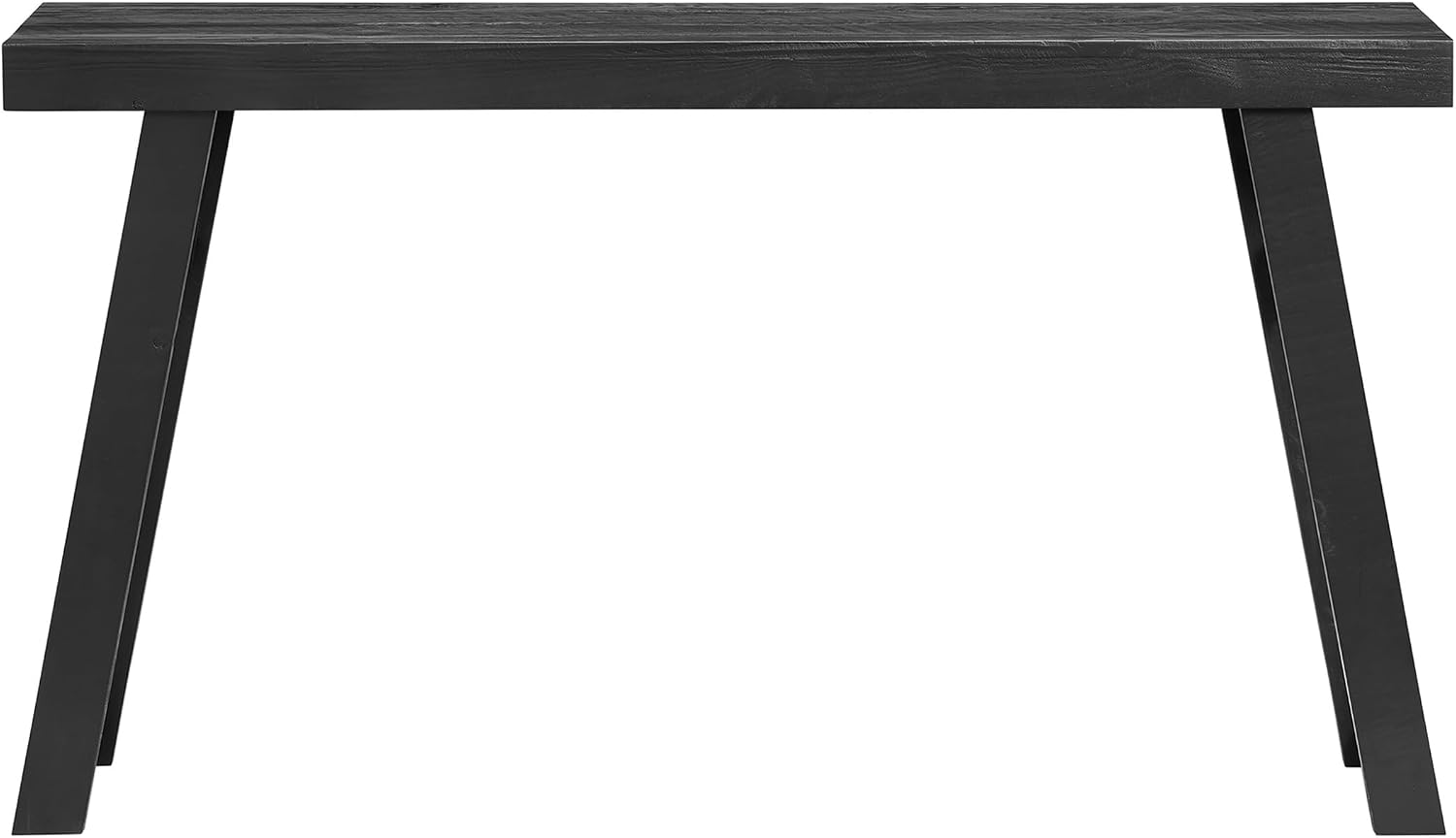 Alaterre Furniture Lawas Solid Wood Console Table - 56 Inch Modern Farmhouse Entryway Table - Easy Assembly Living Room Furniture for Behind The Couch, Entryway, or Hallway (Black)