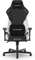 DXRacer Drifting L Ergonomic Video Gaming Chair with Lumbar Support and Headrest, Office Reclining Computer Chair for Adults, Racing Style Height Adjustable (EPU Leatherette, Black White)