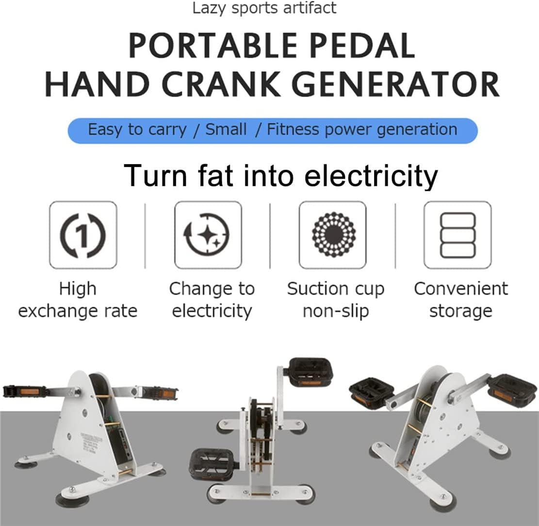 Hand Crank Generators 50W/100W Foot Pedal Power Generator, Pedal Power Generator with USB Interface/DC1-35V Output, Easy to Carry Bicycle Generator Charger,100W