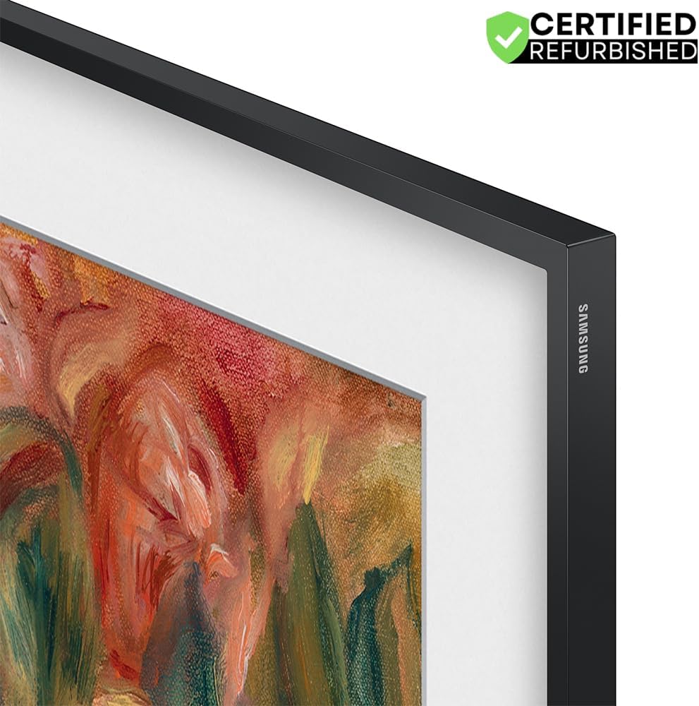 Samsung (Refurbished QN55LS03DAFXZA 55 inch The Frame QLED 4K Smart TV 2024 Bundle with 2 YR CPS Enhanced Protection Pack (Renewed)
