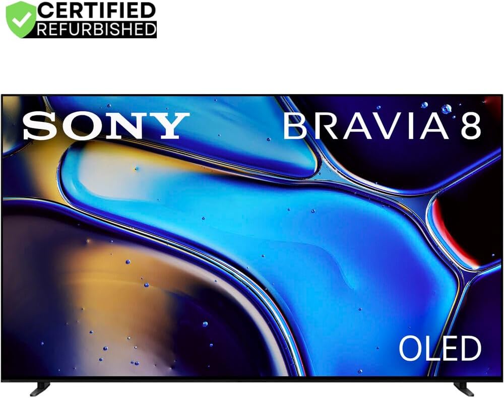 Sony K65XR80 BRAVIA 8 65 inch 4K HDR Smart OLED TV 2024 (Renewed) Bundle with 2 YR CPS Enhanced Protection Pack