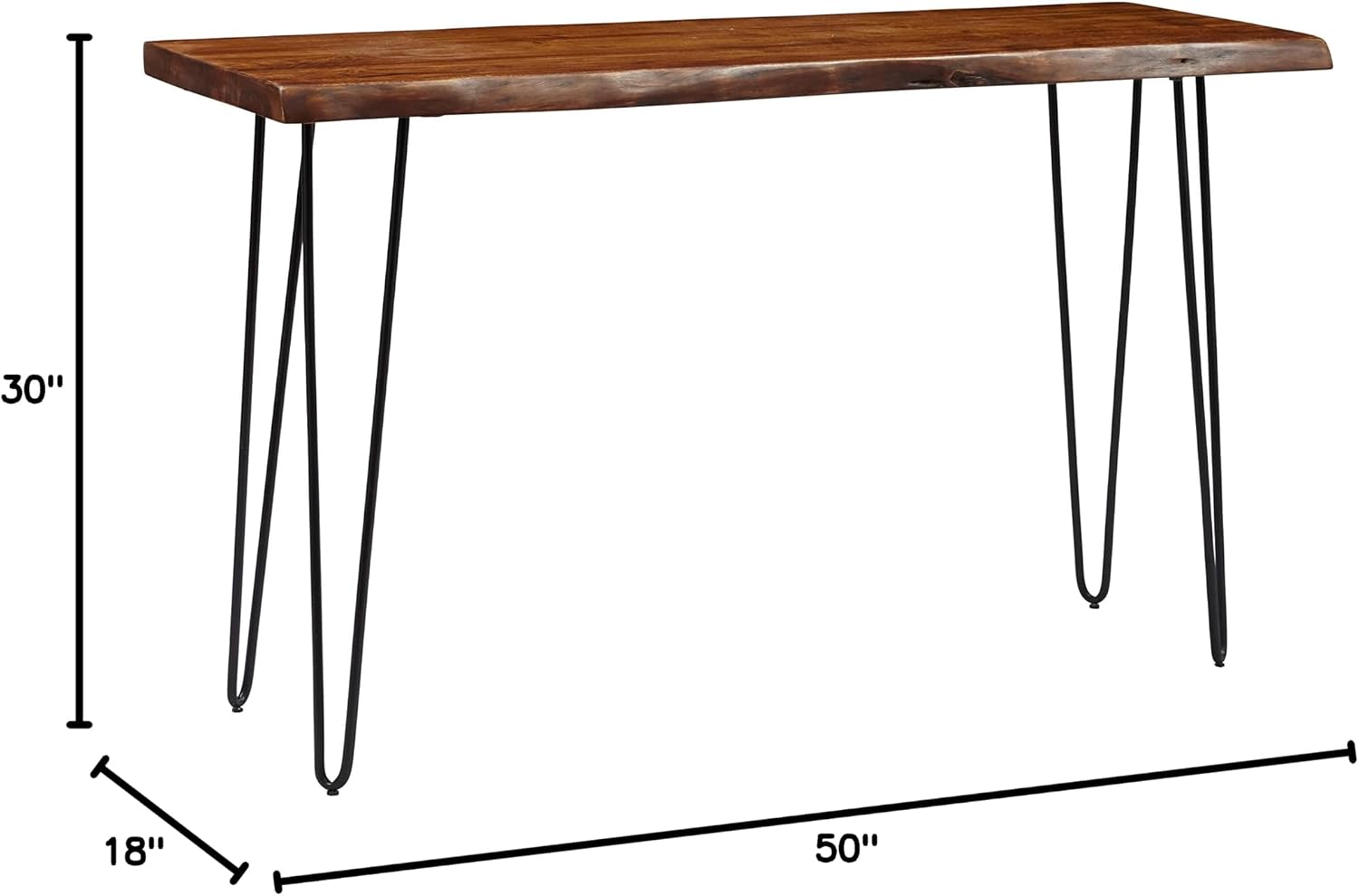 Jofran Nature's Edge Console Table, 50' W X 18' D X 30' H, Acacia Finish, (Set of 1)