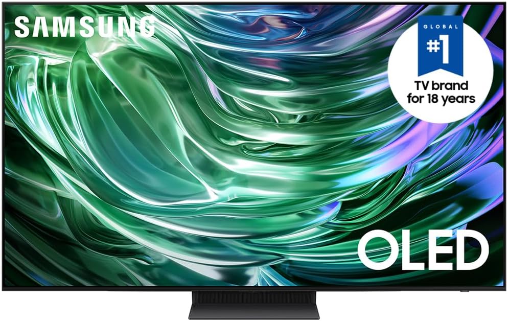 Samsung QN65S90DAFXZA 65 Inch OLED 4K Smart TV 2024 Bundle with Tech Smart USA Premiere Movies Streaming 2020 Digital Download Card for PC and 1 YR CPS Enhanced Protection Pack