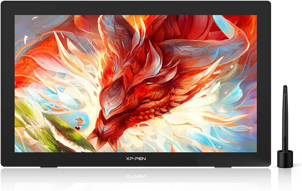 XPPen Artist24 FHD Drawing Tablet with Screen - 23.8' Drawing Monitor Full-Laminated Pen Display with 8192 Pressure Levels and Battery-Free Pen, Adjustable Stand for Digital Drawing and Animation