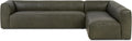 Poly & BARK Piazza Reversible Corner Sectional Sofa in Olivine Green