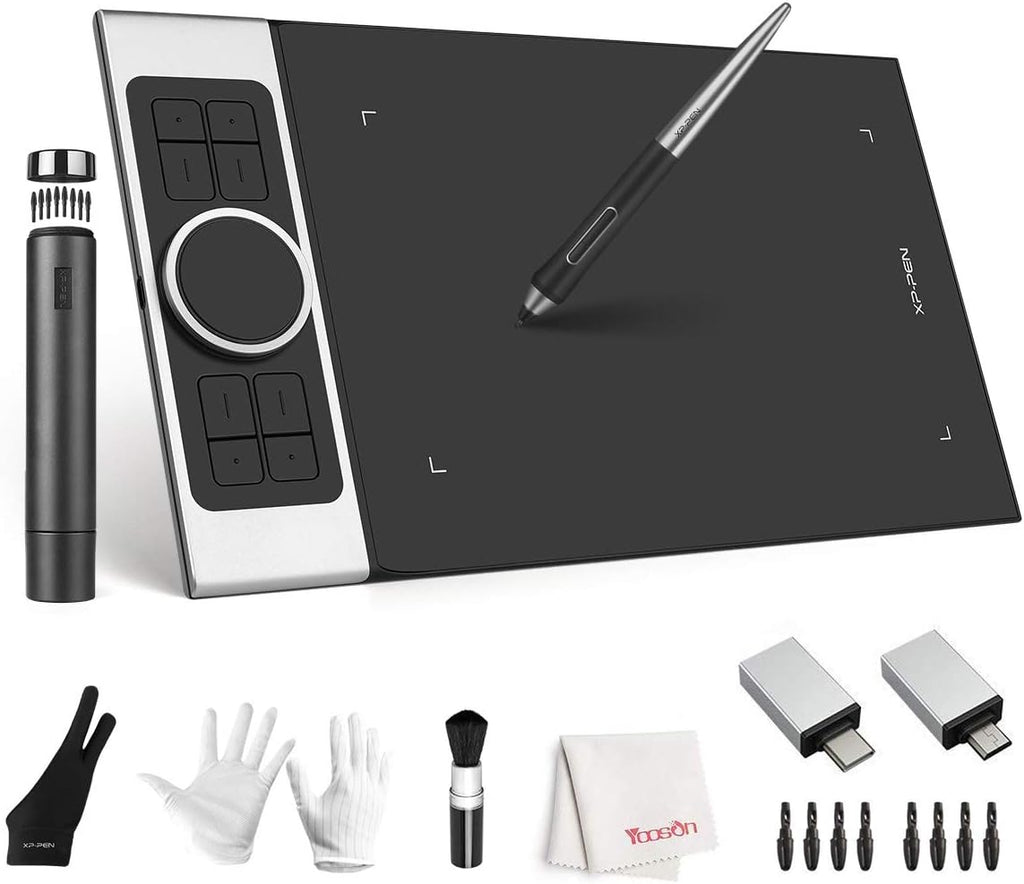 XP PEN Deco Pro Medium,Ultrathin Drawing-Tablet, 11x6 in Graphics Tablet with Tilt-Function,Battery Free Stylus,Ideal for Online Teaching,Supports Windows 11/10/8/7, Mac iOS 10.10 or Above,Chromebook
