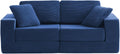 FILUXE Modular Sectional Sofa, Modern Modular Sofa Couch with Deep Seat，Comfy Cloud Couch, Sectional Couches for Living Room, Bedroom and Apartment，2-Seater，Navy Blue