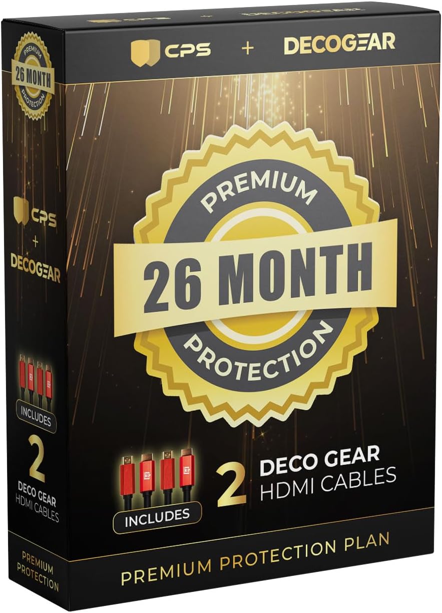 Samsung QN50LS03DA 50 inch The Frame QLED 4K Smart TV (2024) with Premiere Movie Streaming Package + Deco Gear 4K HDMI 2.0 Cable x2 + Wall Mount & CPS Exclusive 26 Month Protection (BEACH-CPS-261500)