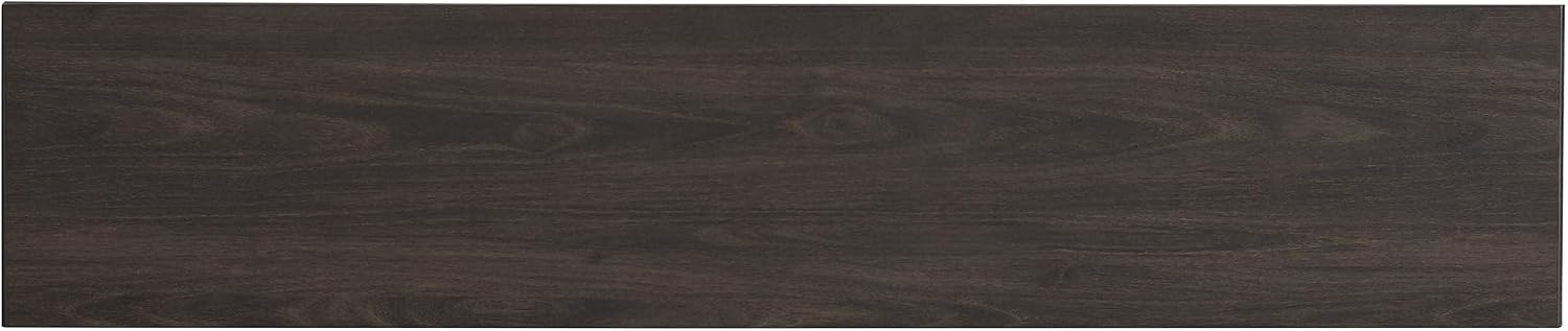 Henn&Hart 56' Fluted Rectangular Console Table Ribbed Entryway Table, Sofa Table for Entryway, Living Room, Couch, Hallway, or Office, Rich Brown