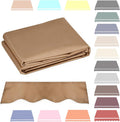 Patio Awning Fabric Replacement Exterior Uv Protection Polyester Sunshade Canopy Cloth Reinforced Waterproof Retractable Awning Cover Sun Shade Shelter Canvas Custo(Size:14x10ft,Color:Light Brown)